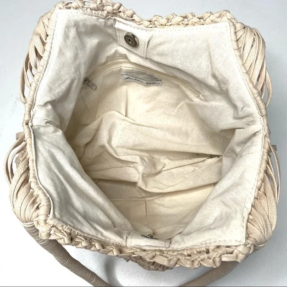 LONDON KAYE Woven Macrame Shoulder Tote Bag - Picture 7 of 16